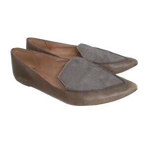 Madewell The Lou Loafer Gray Calf Hair Pointed Toe Slip On Women 7.5